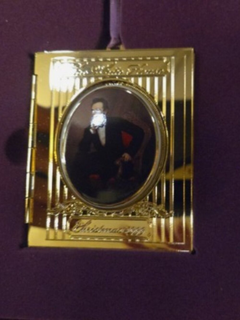 1999 Lincoln White House Historical Assoc. Christmas Ornament Original Box